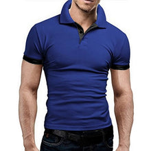 Load image into Gallery viewer, Oeak Mens  Shirt 2019 New Summer Short Sleeve Turn-over Collar Slim Tops Casual Breathable Solid Color Business Shirt
