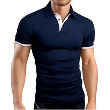 Load image into Gallery viewer, Oeak Mens  Shirt 2019 New Summer Short Sleeve Turn-over Collar Slim Tops Casual Breathable Solid Color Business Shirt