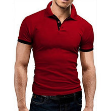 Load image into Gallery viewer, Oeak Mens  Shirt 2019 New Summer Short Sleeve Turn-over Collar Slim Tops Casual Breathable Solid Color Business Shirt