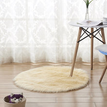 Load image into Gallery viewer, Fluffy Round Rug Carpets Living Room Solid Long Plush Area Carpet Faux Fur Sheepskin Shaggy Rugs For Home Bedroom Decorative