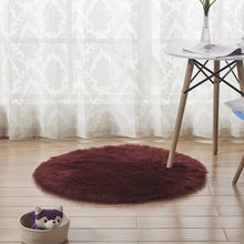 Load image into Gallery viewer, Fluffy Round Rug Carpets Living Room Solid Long Plush Area Carpet Faux Fur Sheepskin Shaggy Rugs For Home Bedroom Decorative