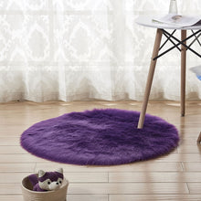 Load image into Gallery viewer, Fluffy Round Rug Carpets Living Room Solid Long Plush Area Carpet Faux Fur Sheepskin Shaggy Rugs For Home Bedroom Decorative