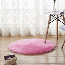 Load image into Gallery viewer, Fluffy Round Rug Carpets Living Room Solid Long Plush Area Carpet Faux Fur Sheepskin Shaggy Rugs For Home Bedroom Decorative