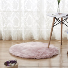 Load image into Gallery viewer, Fluffy Round Rug Carpets Living Room Solid Long Plush Area Carpet Faux Fur Sheepskin Shaggy Rugs For Home Bedroom Decorative
