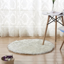 Load image into Gallery viewer, Fluffy Round Rug Carpets Living Room Solid Long Plush Area Carpet Faux Fur Sheepskin Shaggy Rugs For Home Bedroom Decorative