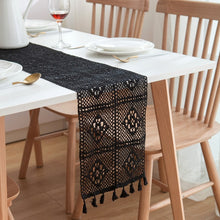 Load image into Gallery viewer, Cotton Table Runner Hollow Handmade Crochet With Tassel Tables Cloth Home Kitchen Romantic Wedding Decor Runners