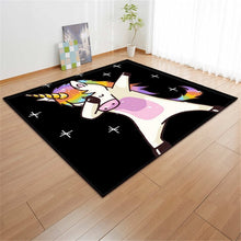 Load image into Gallery viewer, Cartoon Pink Unicorn Carpets Anti-slip Flannel Carpets Kids Play Mat Girls Room Decorative Area Rug Living Room Rug and Carpet