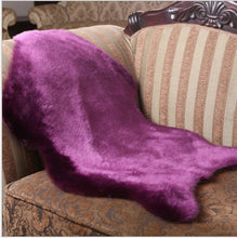 Load image into Gallery viewer, Faux Sheepskin Chair Cover Seat Pad Soft Sofa Carpet Cushion Hairy pendulum Mat Solid Color Skin Fur Fluffy Rugs Bedroom blanket