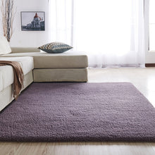Load image into Gallery viewer, European modern fluffy rectangular carpet living room bedroom balcony white pink gray non-slip polyester carpet 140cm*200cm
