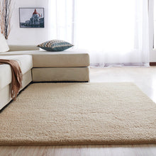 Load image into Gallery viewer, European modern fluffy rectangular carpet living room bedroom balcony white pink gray non-slip polyester carpet 140cm*200cm