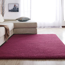 Load image into Gallery viewer, European modern fluffy rectangular carpet living room bedroom balcony white pink gray non-slip polyester carpet 140cm*200cm