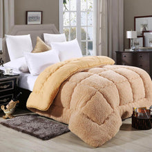 Load image into Gallery viewer, 4D Lambswool Quilt Winter Warm Wool Quilt Thicken Comforter Duvet Blanket Lamb Down Fabric Filling Home Hotel Luxury King Queen