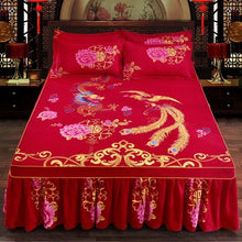 Load image into Gallery viewer, Soft Sanding Fitted Bed Sheet Cover Thicken Bedspread Twin King Queen Size Bed Skirt Wedding Bed Skirt Cover