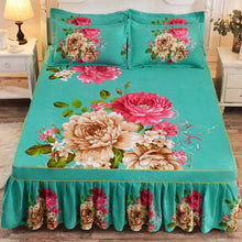 Load image into Gallery viewer, Soft Sanding Fitted Bed Sheet Cover Thicken Bedspread Twin King Queen Size Bed Skirt Wedding Bed Skirt Cover