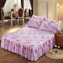 Load image into Gallery viewer, Soft Sanding Fitted Bed Sheet Cover Thicken Bedspread Twin King Queen Size Bed Skirt Wedding Bed Skirt Cover