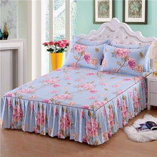 Load image into Gallery viewer, Soft Sanding Fitted Bed Sheet Cover Thicken Bedspread Twin King Queen Size Bed Skirt Wedding Bed Skirt Cover
