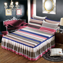 Load image into Gallery viewer, Soft Sanding Fitted Bed Sheet Cover Thicken Bedspread Twin King Queen Size Bed Skirt Wedding Bed Skirt Cover
