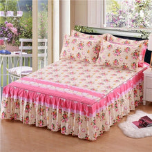 Load image into Gallery viewer, Soft Sanding Fitted Bed Sheet Cover Thicken Bedspread Twin King Queen Size Bed Skirt Wedding Bed Skirt Cover