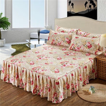 Load image into Gallery viewer, Soft Sanding Fitted Bed Sheet Cover Thicken Bedspread Twin King Queen Size Bed Skirt Wedding Bed Skirt Cover