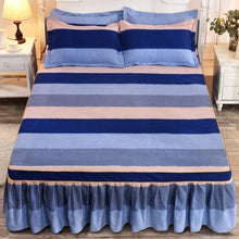 Load image into Gallery viewer, Soft Sanding Fitted Bed Sheet Cover Thicken Bedspread Twin King Queen Size Bed Skirt Wedding Bed Skirt Cover
