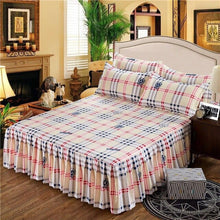 Load image into Gallery viewer, Soft Sanding Fitted Bed Sheet Cover Thicken Bedspread Twin King Queen Size Bed Skirt Wedding Bed Skirt Cover