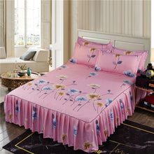 Load image into Gallery viewer, Soft Sanding Fitted Bed Sheet Cover Thicken Bedspread Twin King Queen Size Bed Skirt Wedding Bed Skirt Cover