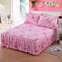 Load image into Gallery viewer, Soft Sanding Fitted Bed Sheet Cover Thicken Bedspread Twin King Queen Size Bed Skirt Wedding Bed Skirt Cover