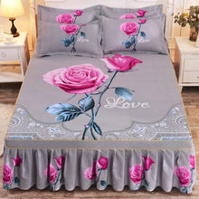 Load image into Gallery viewer, Soft Sanding Fitted Bed Sheet Cover Thicken Bedspread Twin King Queen Size Bed Skirt Wedding Bed Skirt Cover