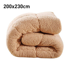 Load image into Gallery viewer, 4D Lambswool Quilt Winter Warm Wool Quilt Thicken Comforter Duvet Blanket Lamb Down Fabric Filling Home Hotel Luxury King Queen