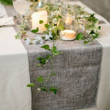 Load image into Gallery viewer, Wedding Party Table Runner Burlap Natural Jute Imitated Linen Rustic Table Decoration Accessories Table cloth Home Textiles over