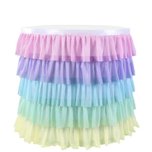 Load image into Gallery viewer, 5 Layer Tulle Table Skirt Tutu Table Skirts Baby Shower Birthday Party Table Skirts for Banquet Wedding Hotel Party Decoration