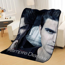 Load image into Gallery viewer, Personalized Blankets Custom Vampire Diaries Blankets Soft TR DIY Your Picture Decoration Bedroom Throw Rug Travel Blanket