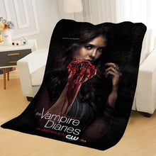 Load image into Gallery viewer, Personalized Blankets Custom Vampire Diaries Blankets Soft TR DIY Your Picture Decoration Bedroom Throw Rug Travel Blanket