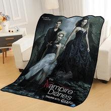 Load image into Gallery viewer, Personalized Blankets Custom Vampire Diaries Blankets Soft TR DIY Your Picture Decoration Bedroom Throw Rug Travel Blanket