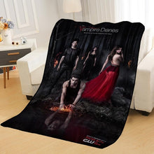 Load image into Gallery viewer, Personalized Blankets Custom Vampire Diaries Blankets Soft TR DIY Your Picture Decoration Bedroom Throw Rug Travel Blanket