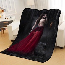 Load image into Gallery viewer, Personalized Blankets Custom Vampire Diaries Blankets Soft TR DIY Your Picture Decoration Bedroom Throw Rug Travel Blanket