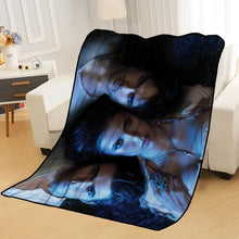 Load image into Gallery viewer, Personalized Blankets Custom Vampire Diaries Blankets Soft TR DIY Your Picture Decoration Bedroom Throw Rug Travel Blanket
