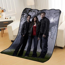 Load image into Gallery viewer, Personalized Blankets Custom Vampire Diaries Blankets Soft TR DIY Your Picture Decoration Bedroom Throw Rug Travel Blanket