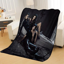 Load image into Gallery viewer, Personalized Blankets Custom Vampire Diaries Blankets Soft TR DIY Your Picture Decoration Bedroom Throw Rug Travel Blanket
