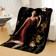 Load image into Gallery viewer, Personalized Blankets Custom Vampire Diaries Blankets Soft TR DIY Your Picture Decoration Bedroom Throw Rug Travel Blanket