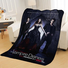 Load image into Gallery viewer, Personalized Blankets Custom Vampire Diaries Blankets Soft TR DIY Your Picture Decoration Bedroom Throw Rug Travel Blanket