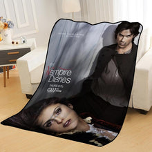 Load image into Gallery viewer, Personalized Blankets Custom Vampire Diaries Blankets Soft TR DIY Your Picture Decoration Bedroom Throw Rug Travel Blanket
