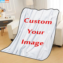 Load image into Gallery viewer, Personalized Blankets Custom Vampire Diaries Blankets Soft TR DIY Your Picture Decoration Bedroom Throw Rug Travel Blanket