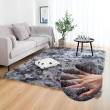 Load image into Gallery viewer, Gray Carpet Tie Dyeing Plush Soft Carpets Anti-slip Floor Mats Bedroom Water Absorption Carpet Rugs For Living Room Bedroom