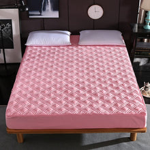 Load image into Gallery viewer, New Six Sides All Inclusive Quilted Mattress Cover Soft Fiber Topper Pad Plain Solid Color Bed Mattress Protector Anti Dust Mite