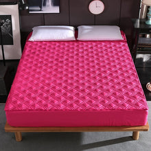 Load image into Gallery viewer, New Six Sides All Inclusive Quilted Mattress Cover Soft Fiber Topper Pad Plain Solid Color Bed Mattress Protector Anti Dust Mite