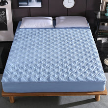 Load image into Gallery viewer, New Six Sides All Inclusive Quilted Mattress Cover Soft Fiber Topper Pad Plain Solid Color Bed Mattress Protector Anti Dust Mite