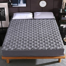 Load image into Gallery viewer, New Six Sides All Inclusive Quilted Mattress Cover Soft Fiber Topper Pad Plain Solid Color Bed Mattress Protector Anti Dust Mite