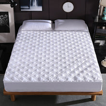 Load image into Gallery viewer, New Six Sides All Inclusive Quilted Mattress Cover Soft Fiber Topper Pad Plain Solid Color Bed Mattress Protector Anti Dust Mite