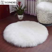Load image into Gallery viewer, Shaggy Round Carpets Plush Carpet for living room Sofa bedroom Floor Mat kid play mat Kitchen Rugs soft Yoga Mat Home Decor